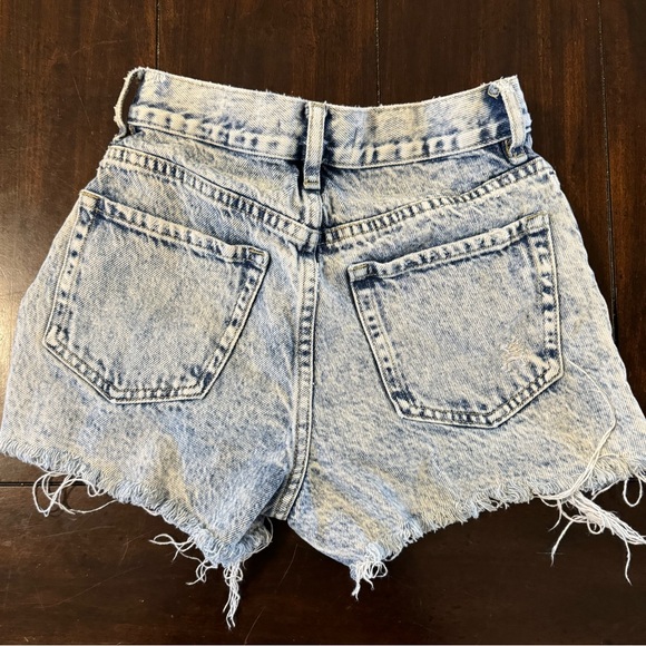 PacSun Acid Wash Ultra High Waisted Vintage Denim Shorts - Picture 3 of 5